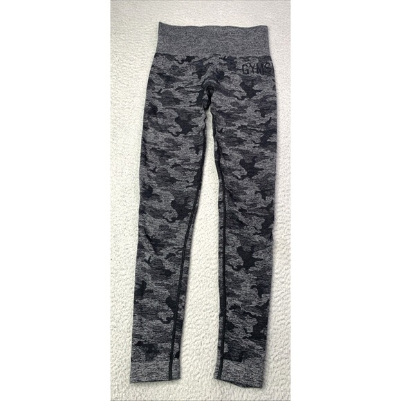 Gymshark Pants - Gymshark Leggings Womens Size XSmall Gray Camo  Athletic Gym High Waisted
